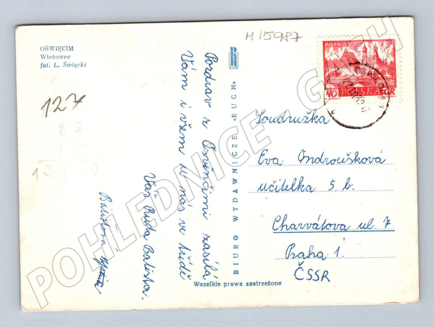 Pohlednice Oświęcim panelová sídliště Polsko (M15987)