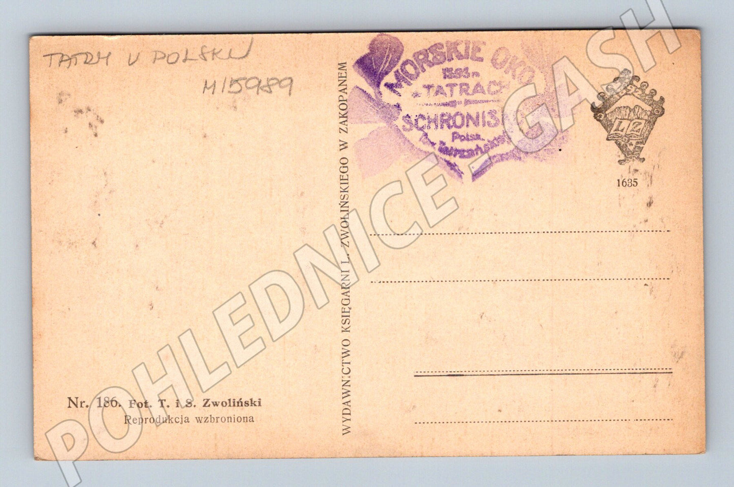 Pohlednice Tatry Morskie Oko Černý štít (M15989)