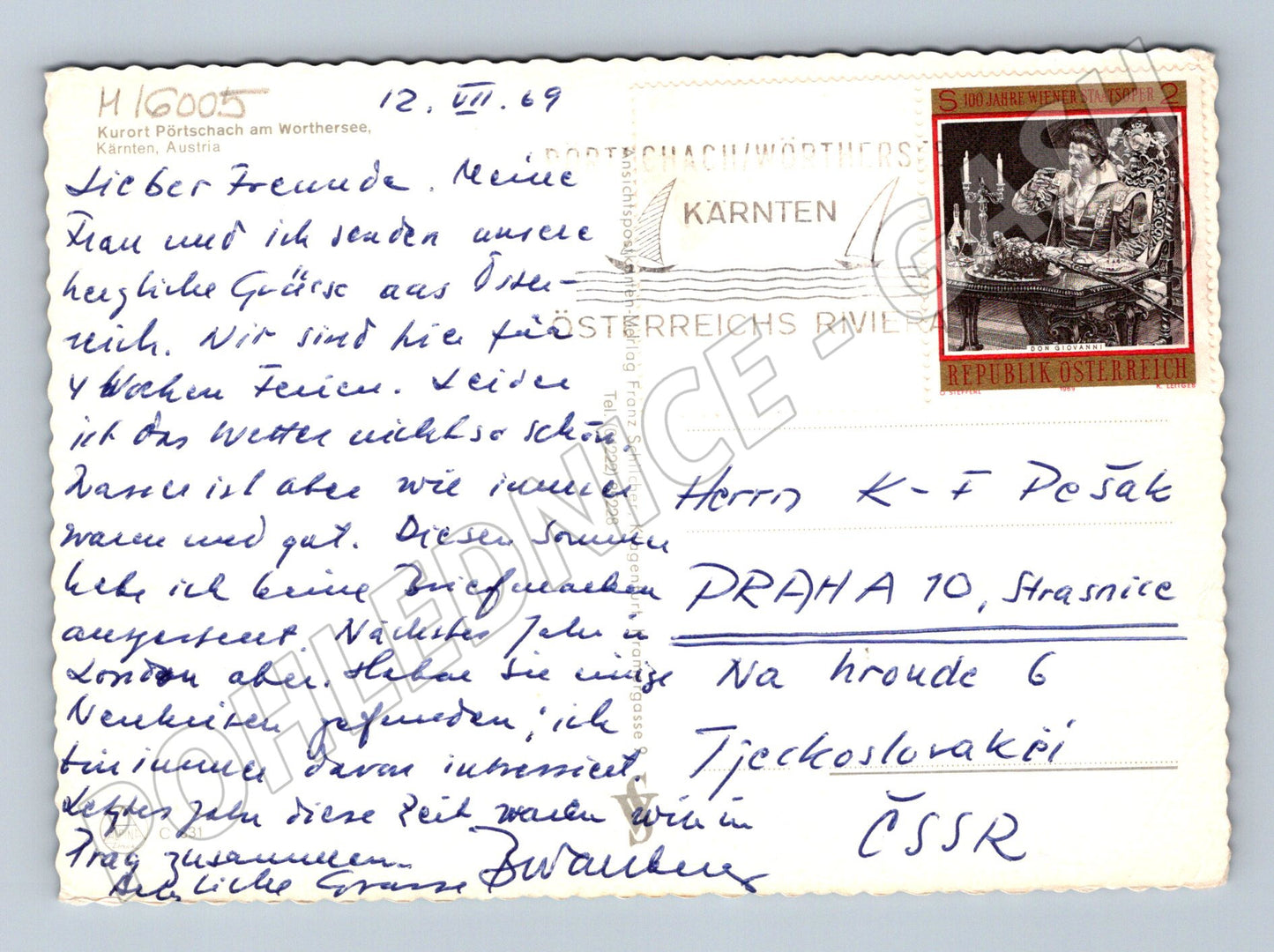 Pohlednice Pörtschach am Wörthersee letecký pohled (M16005)