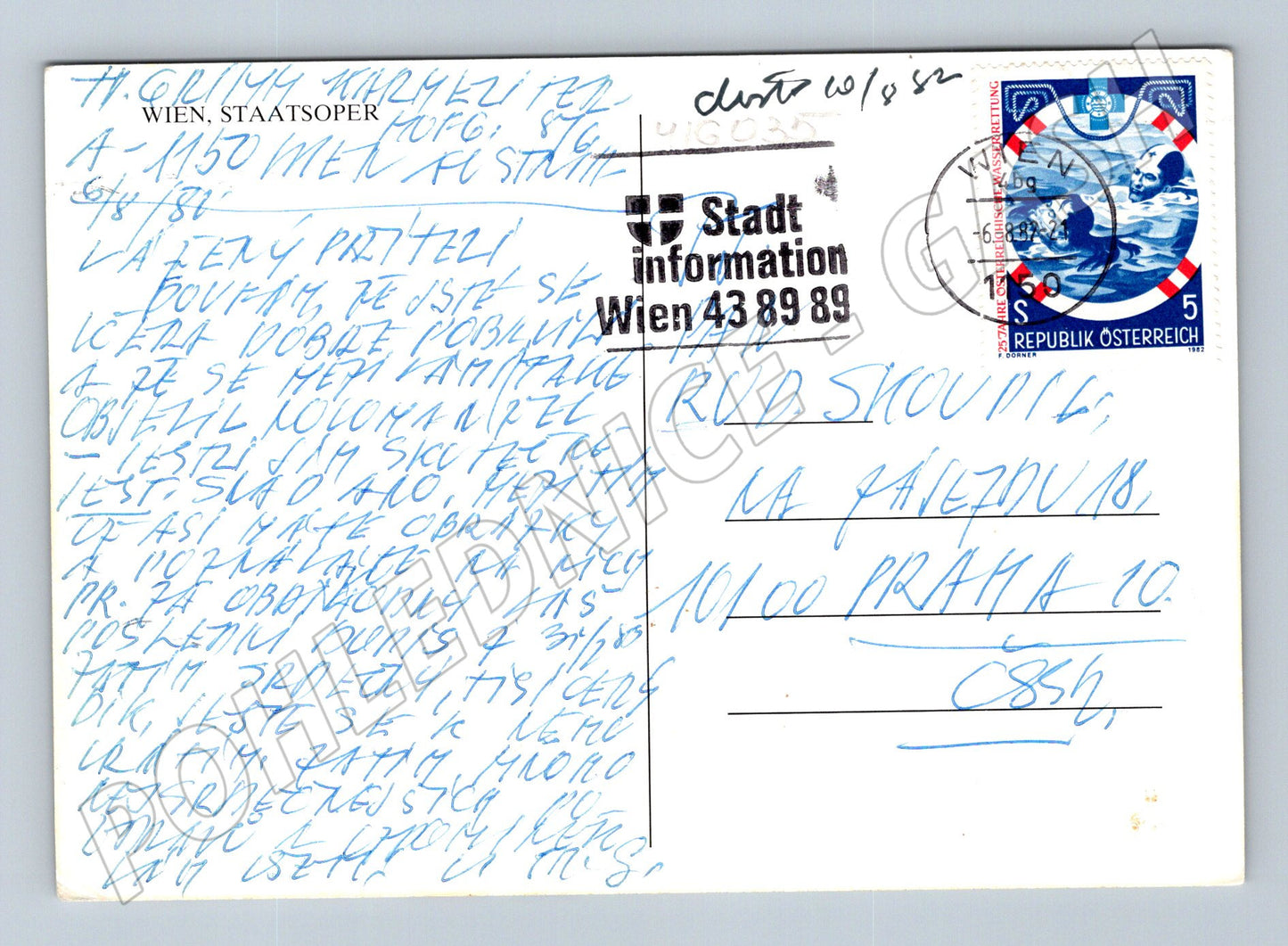 Pohlednice Vídeň státní opera 1982 (M16035)