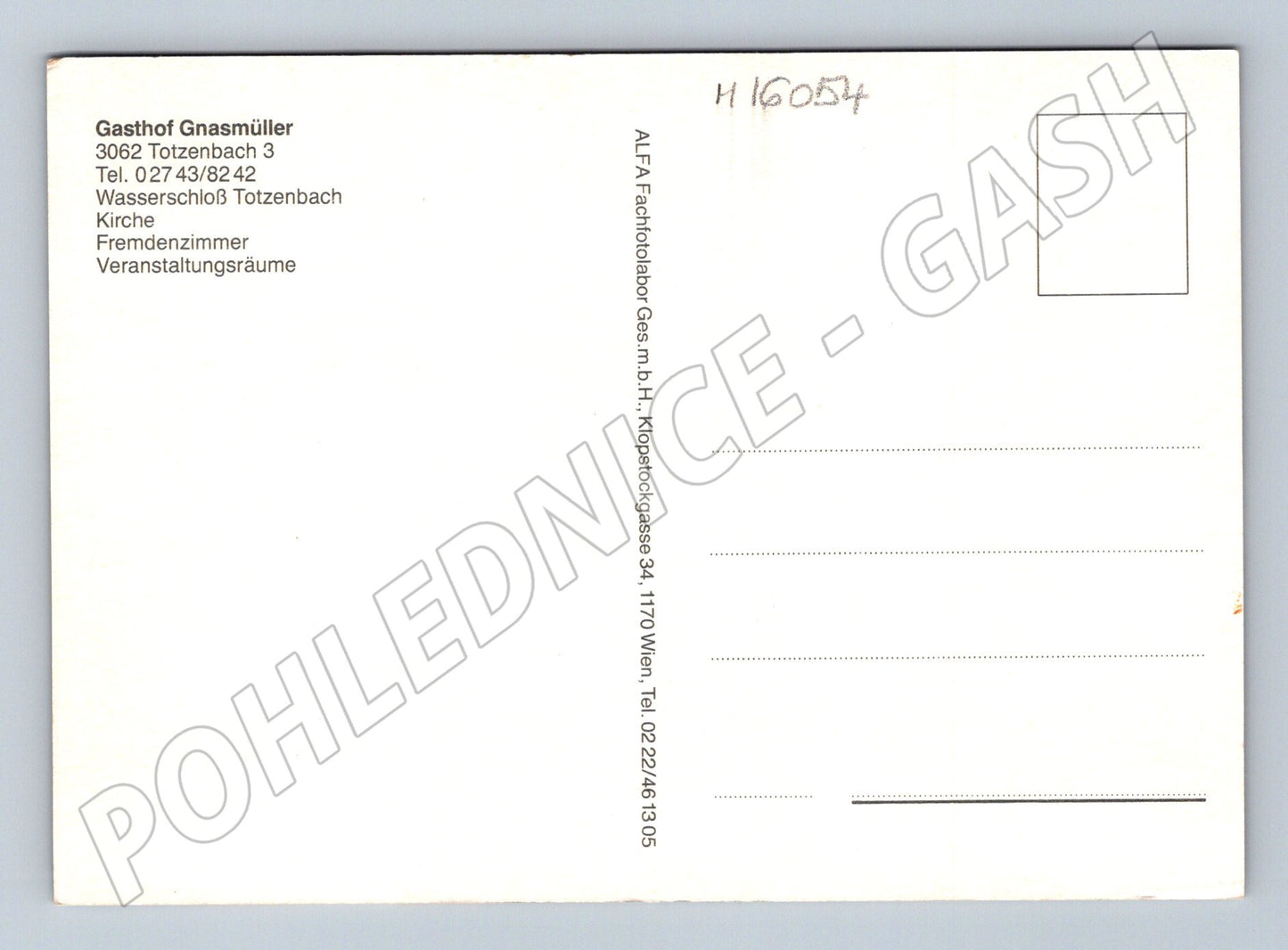 Pohlednice Gasthof Gnasmüller Totzenbach Rakousko (M16054)