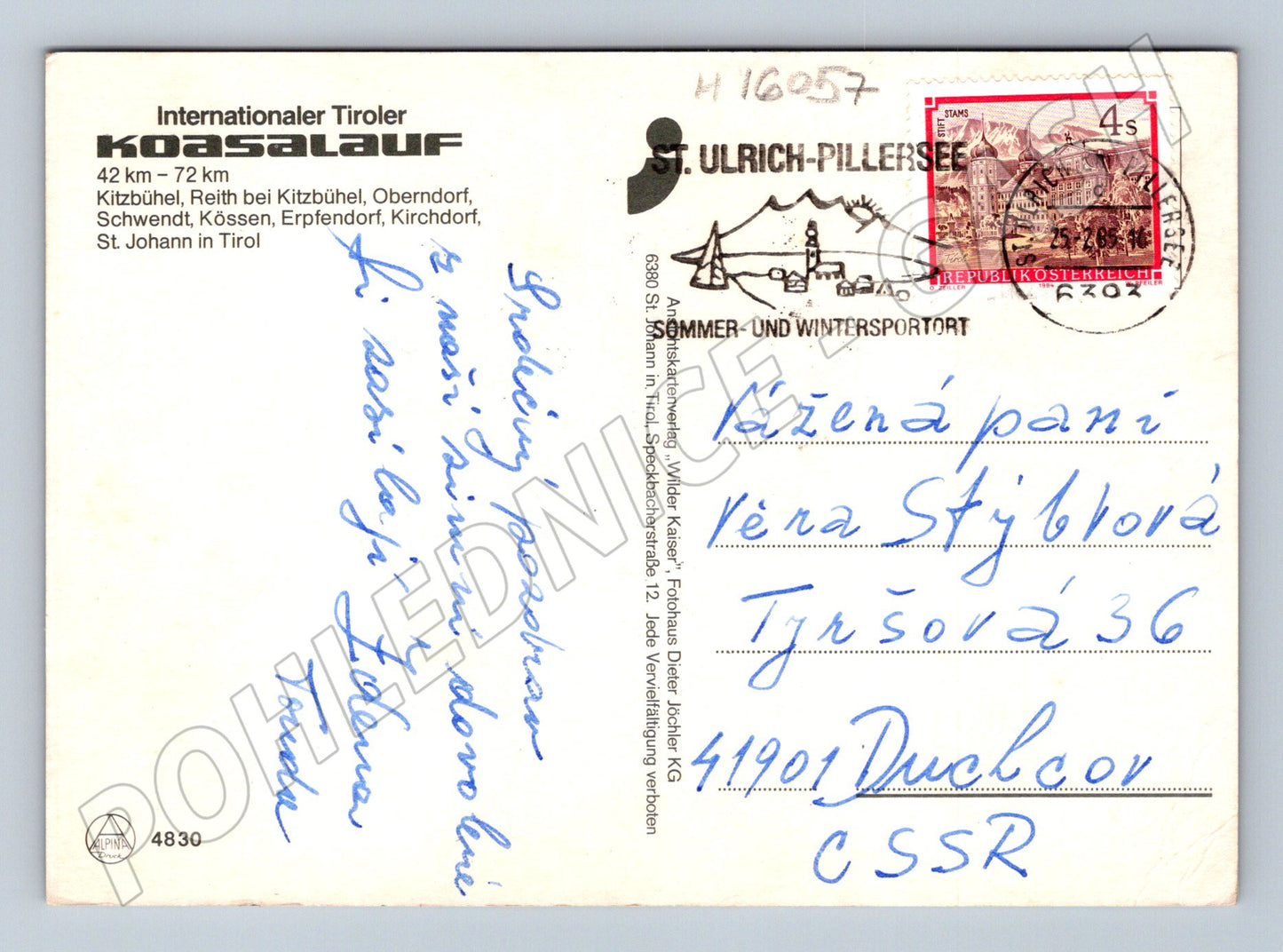 Pohlednice Koasalauf běžkařský závod Tyrolsko Rakousko (M16057)