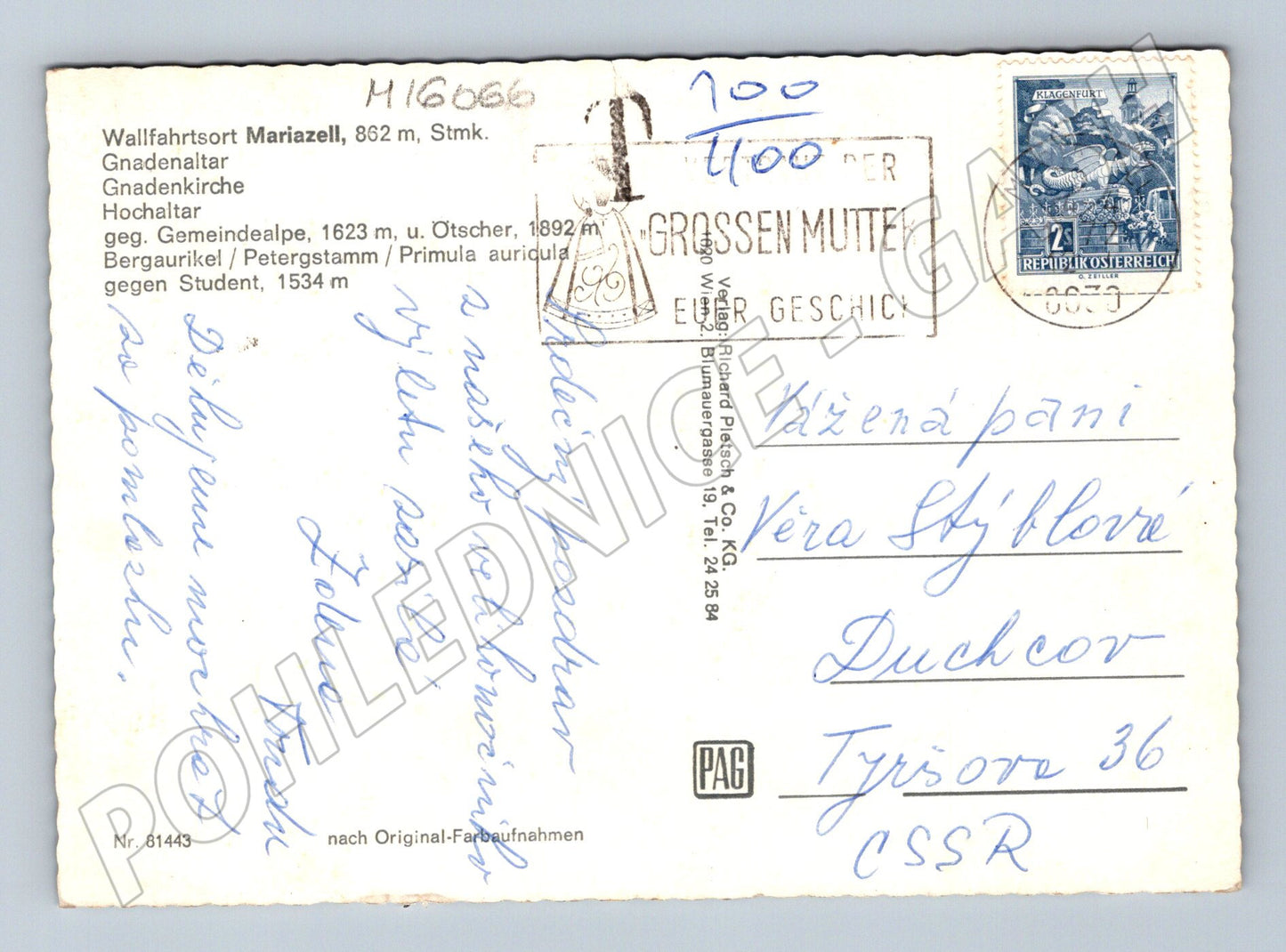 Pohlednice Mariazell více záběrů Rakousko koláž (M16066)