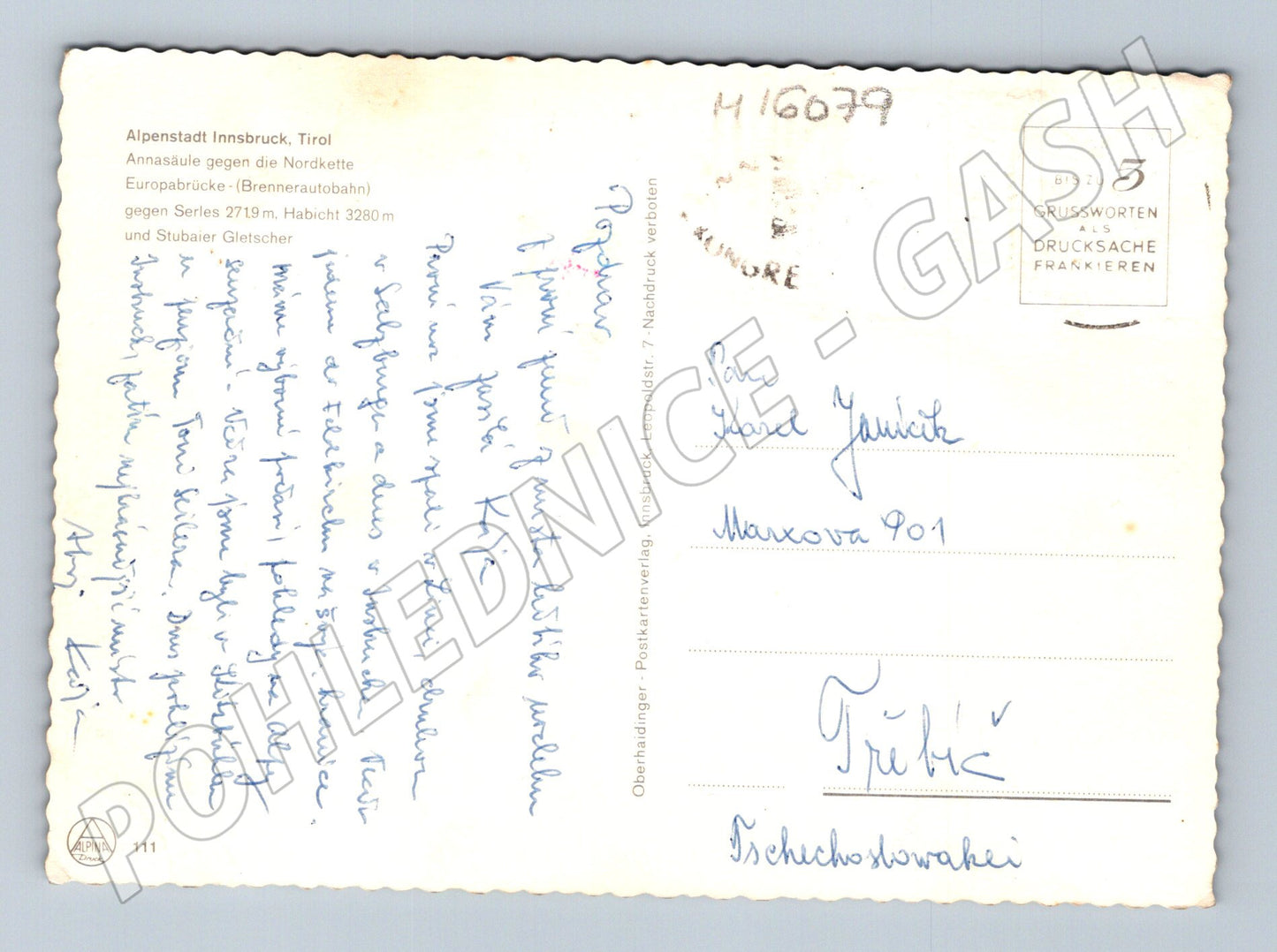Pohlednice Innsbruck Alpy Europabrücke Rakousko (M16079)