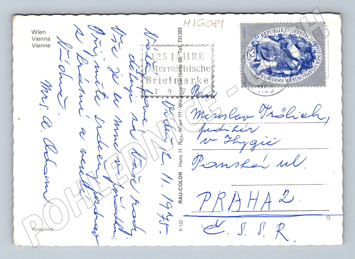 Pohlednice Vídeň Gruss aus Wien Rakousko 1973 (M16081)