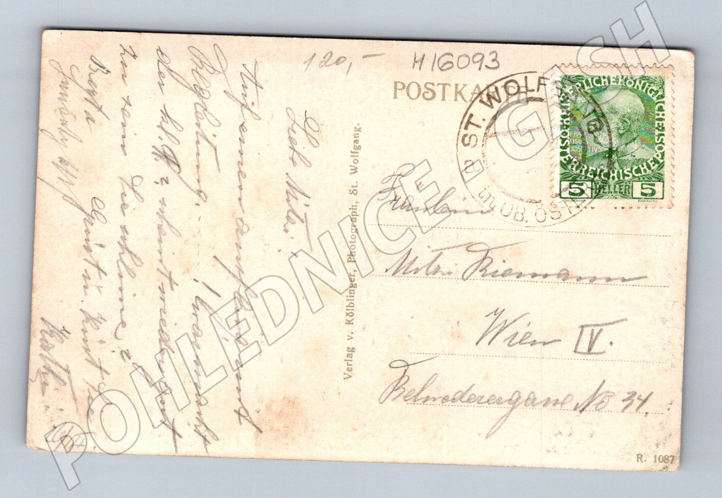 Pohlednice St Wolfgang Schafberg Rakousko kolorovaná (M16093)