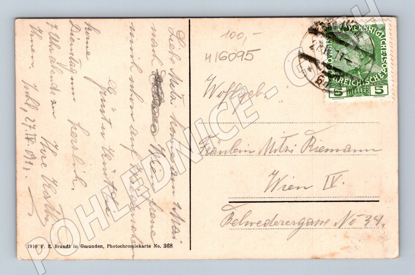 Pohlednice Bad Ischl Ruine Wildenstein Rakousko 1910 (M16095)