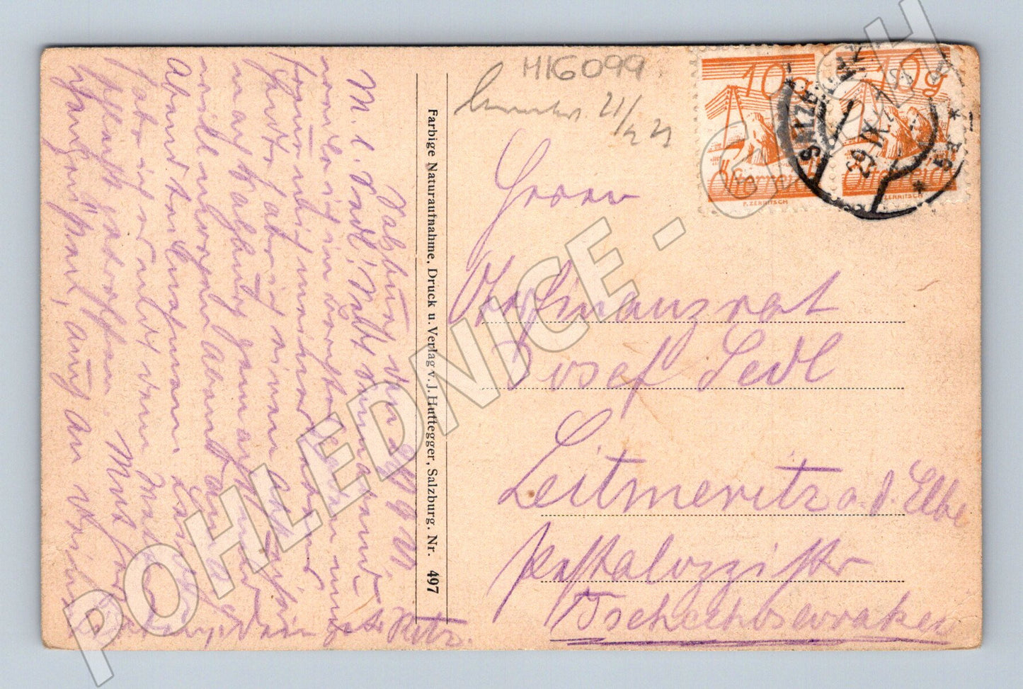 Pohlednice Salzburg pevnost Hohensalzburg historická (M16099)
