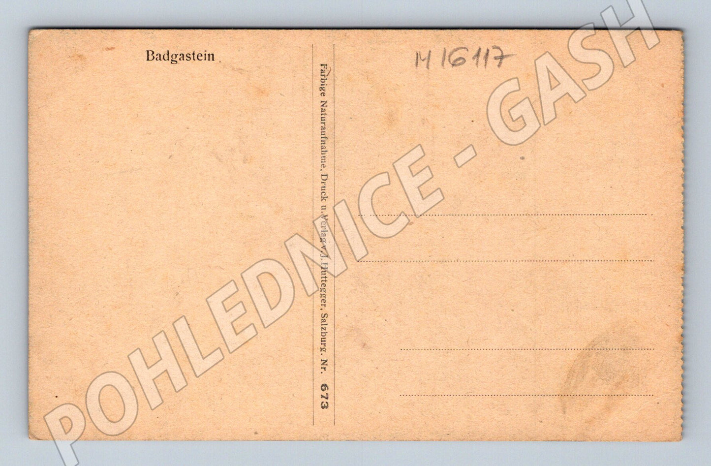 Pohlednice Badgastein historické budovy Rakousko (M16117)