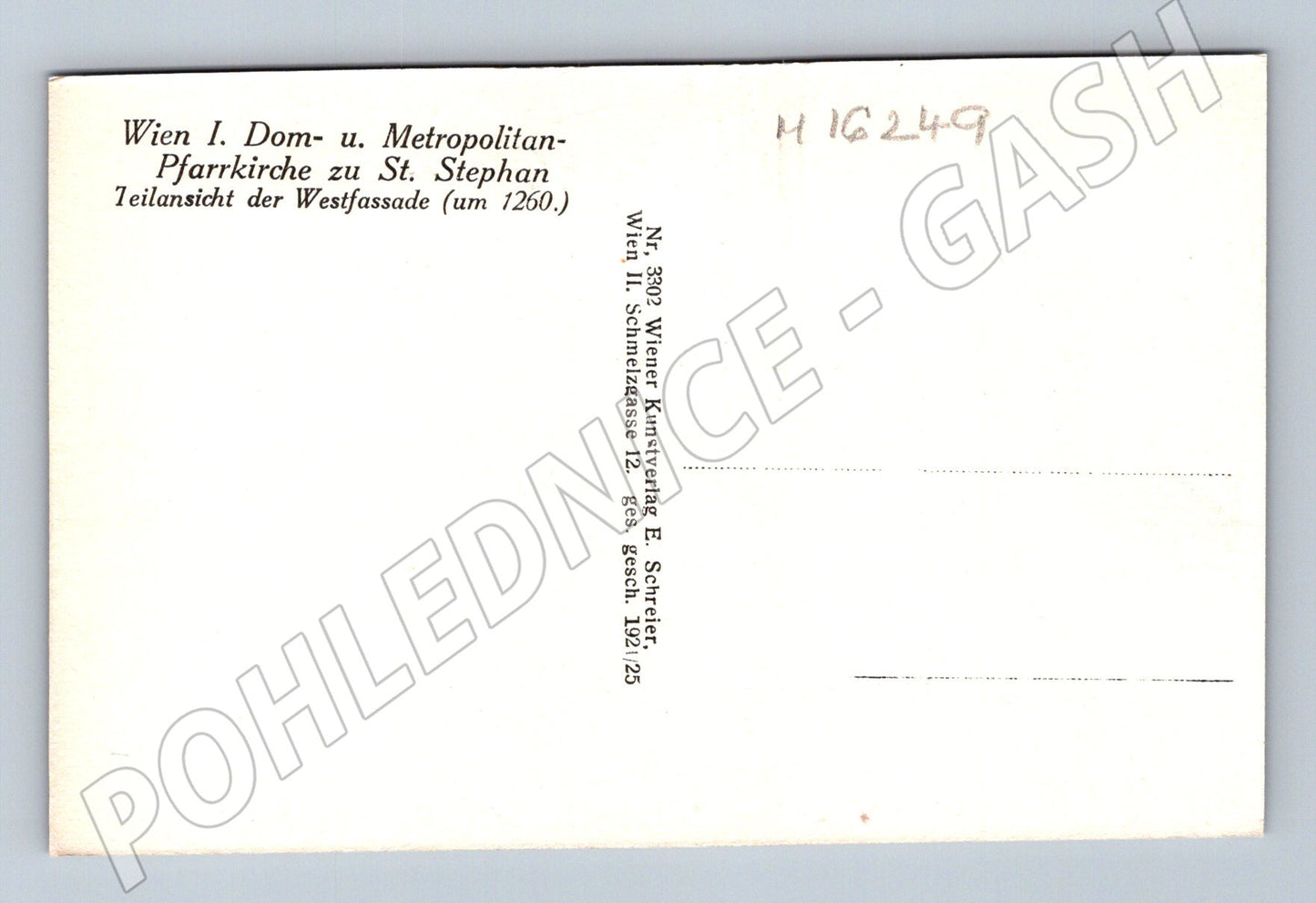 Pohlednice Vídeň Stephansdom západní fasáda historická (M16249)