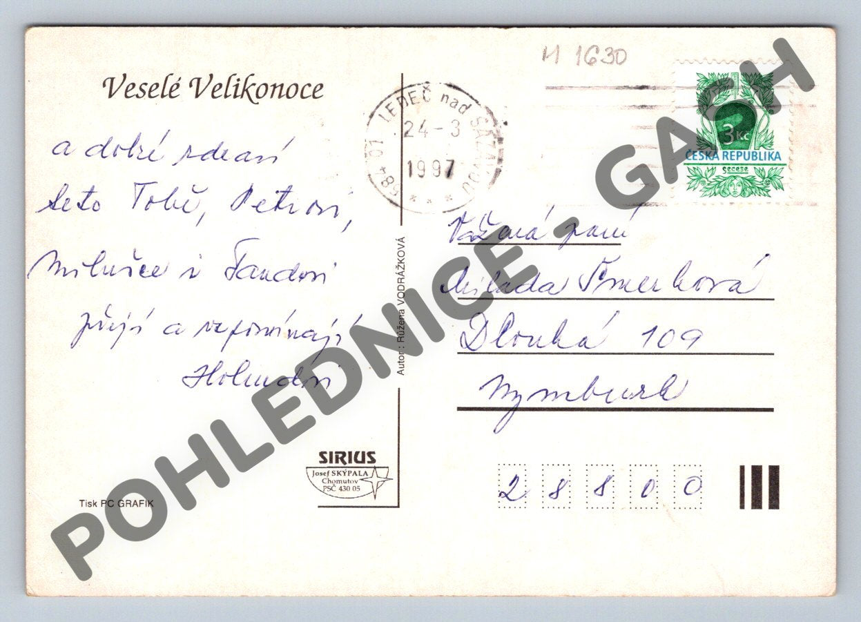 Pohlednice ČR 1997 Veselé Velikonoce (M1630)