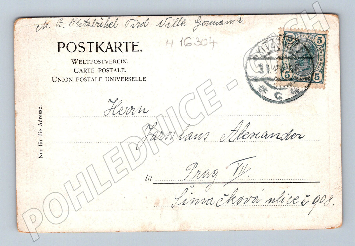 Pohlednice Kitzbühel Pass Thurn 1906 Rakousko (M16304)