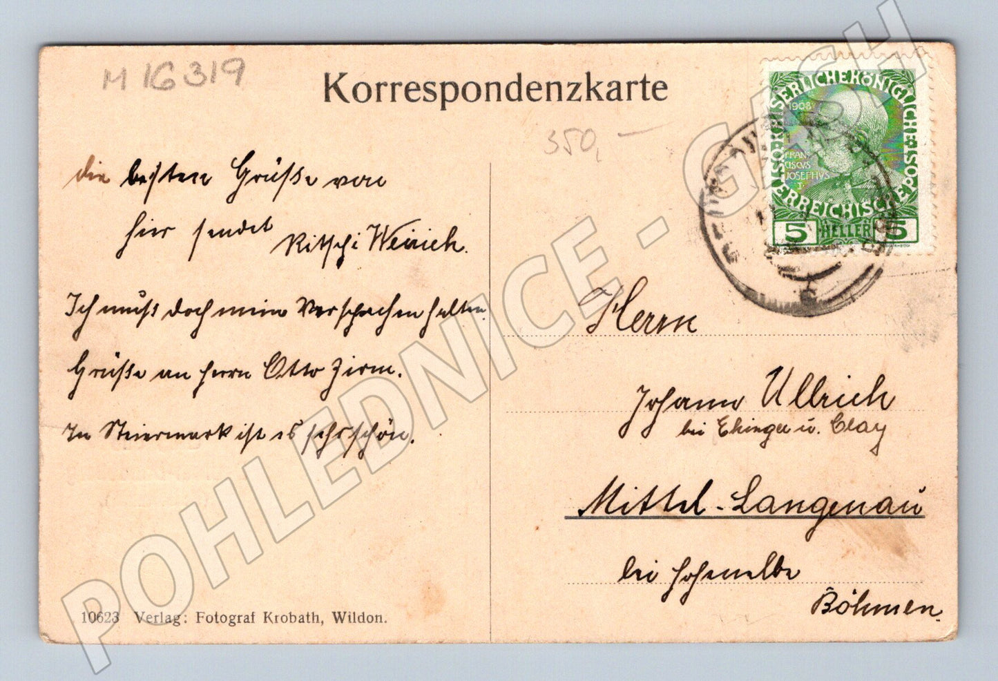 Pohlednice Deutsch Landsberg Štýrsko náměstí Holleneg (M16319)