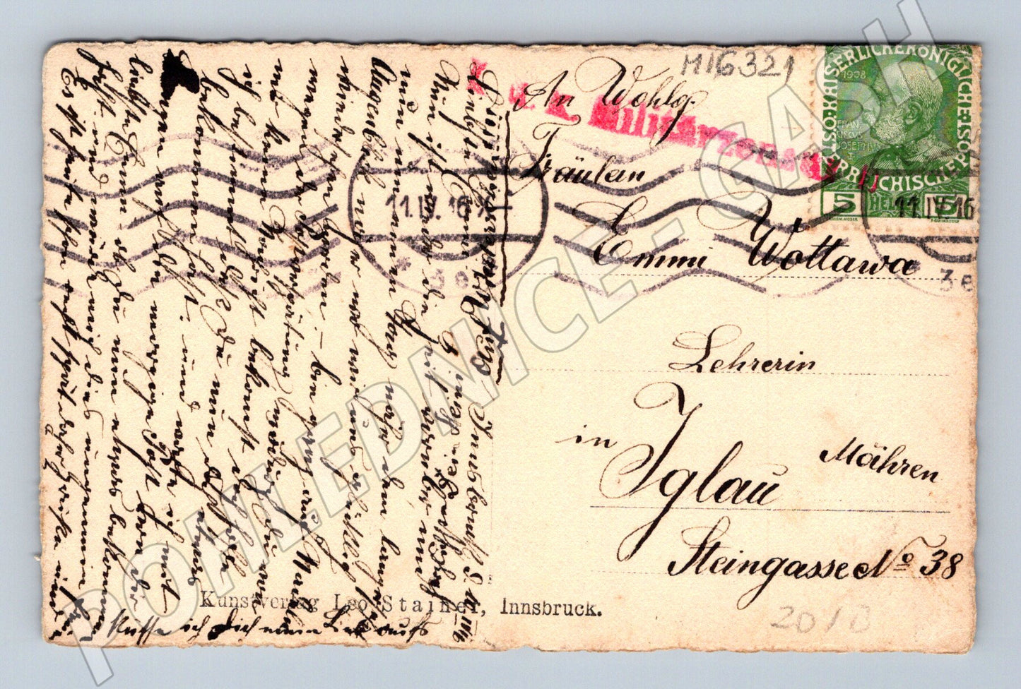 Pohlednice Innsbruck Triumphpforte historická 1916 Rakousko (M16321)