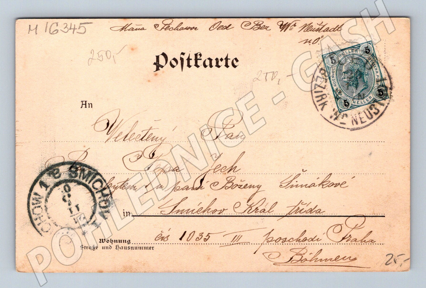 Pohlednice Míra Fälle originál Rakousko Uhersko do 1950 (M16345)