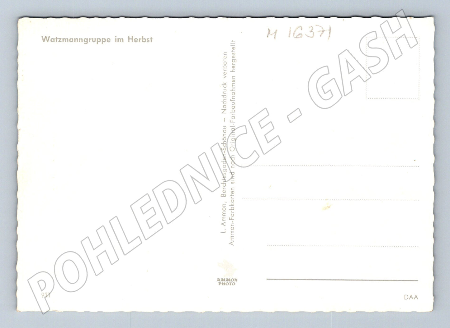 Pohlednice Watzmann Německo barevná podzim (M16371)