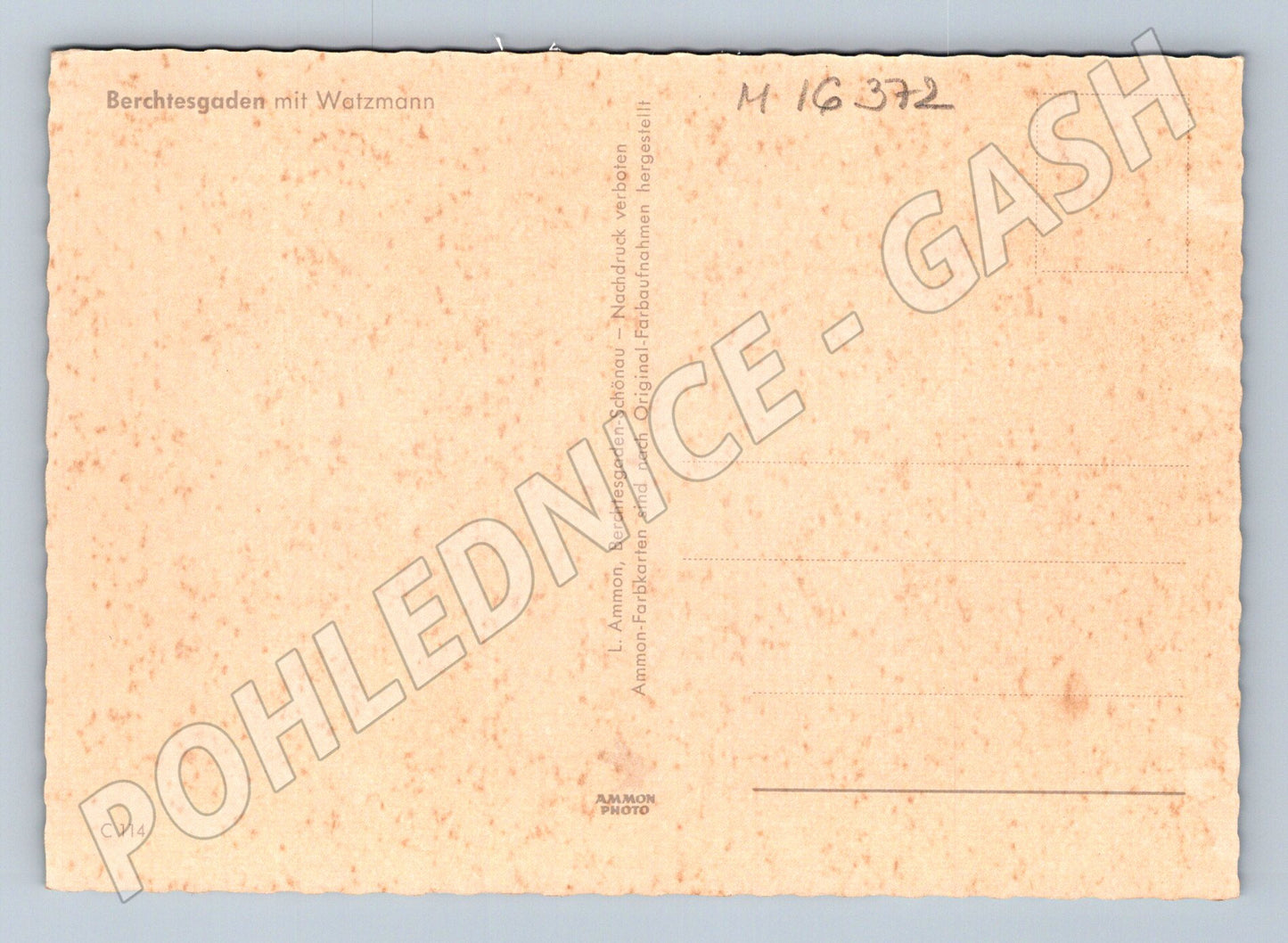 Pohlednice Berchtesgaden mit Watzmann Německo Alpy stará (M16372)