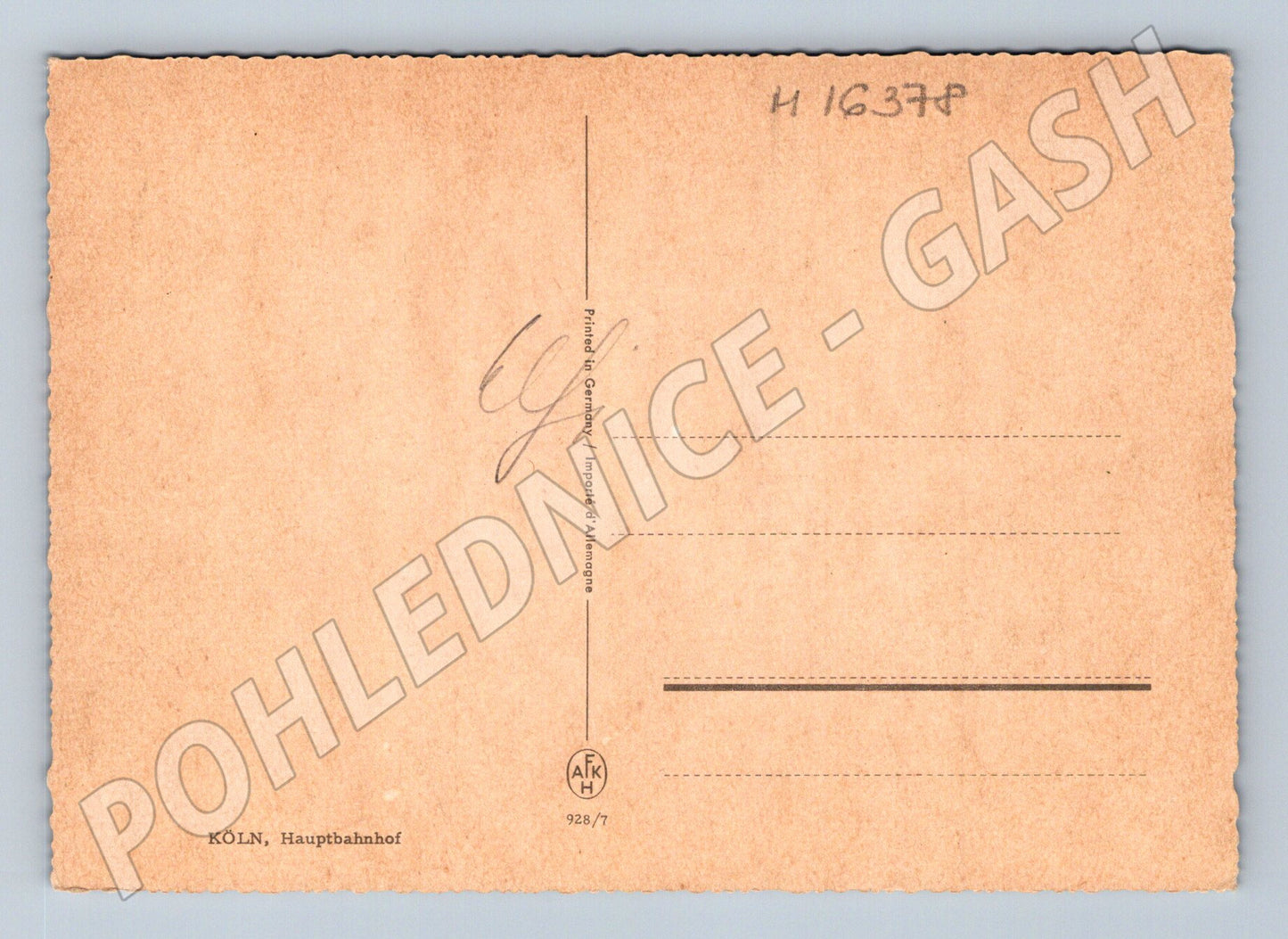 Pohlednice Köln hlavní nádraží historická Německo (M16378)