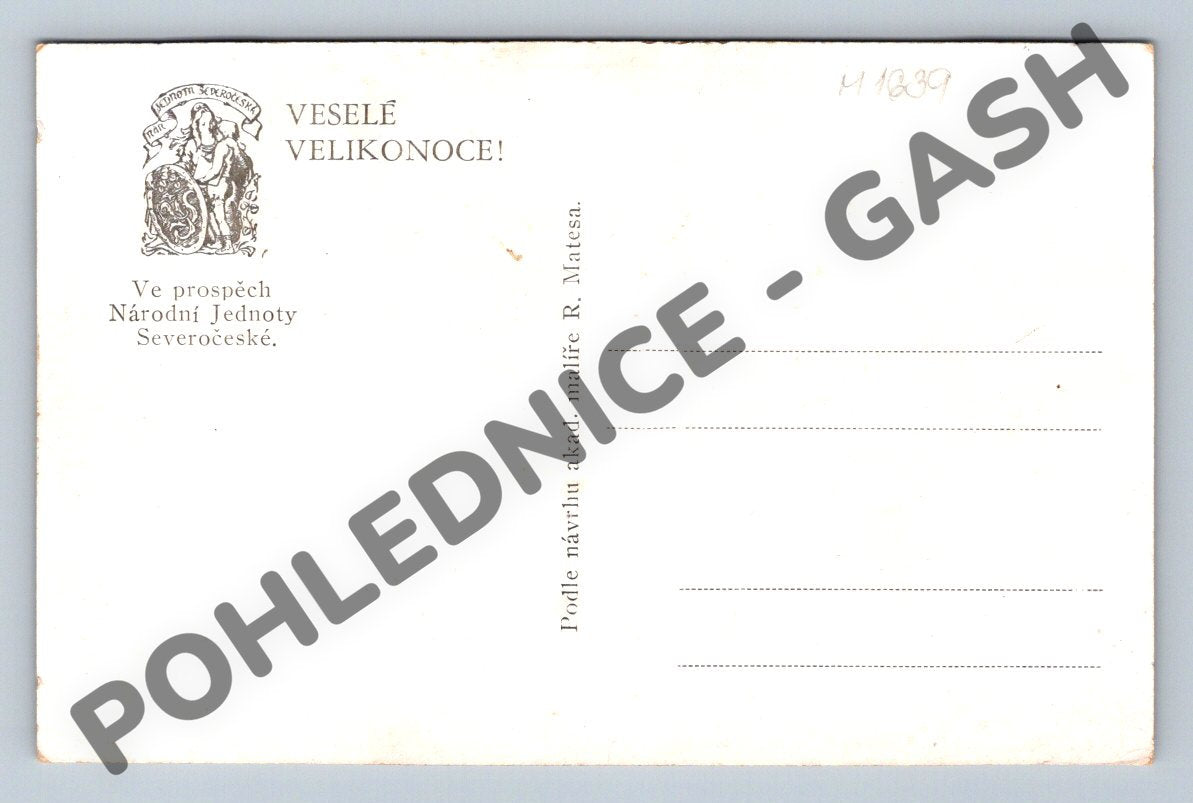 Postcard R Mates children and eggs 1920 to 1940 (M1639)