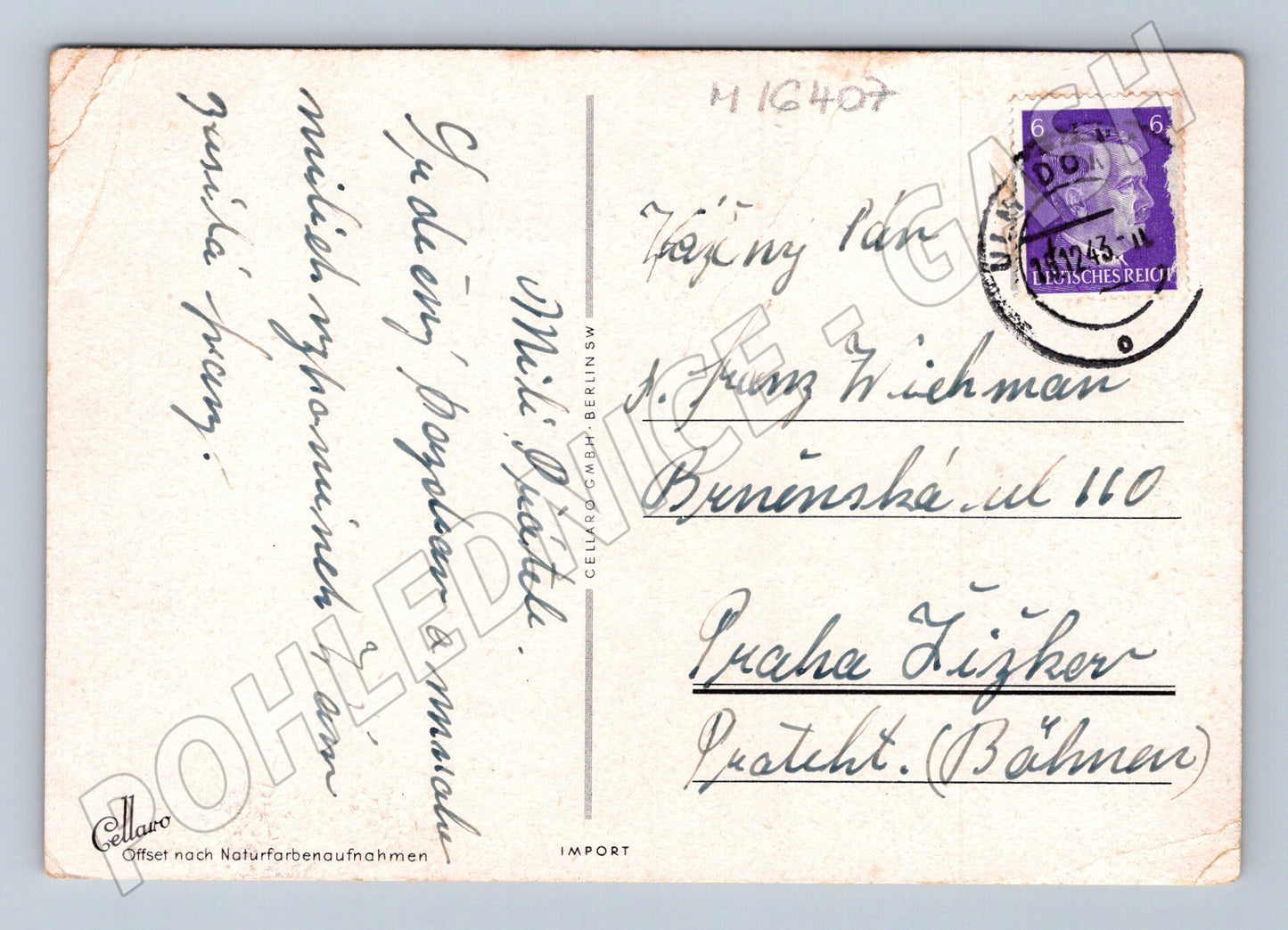 Pohlednice Německo alpská krajina historická 1943 (M16407)