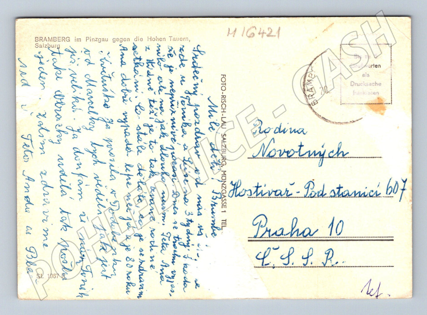 Pohlednice Bramberg alpská vesnice Hohen Tauern Salzburg (M16421)