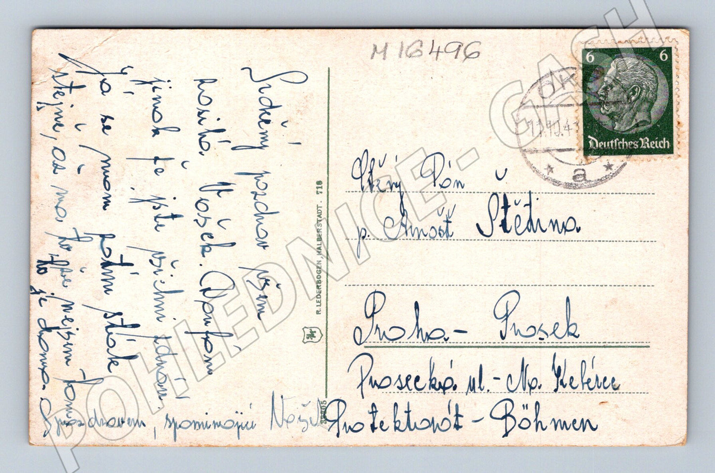 Pohlednice Ockertal Harz Romker Wasserfall Německo 1944 (M16496)