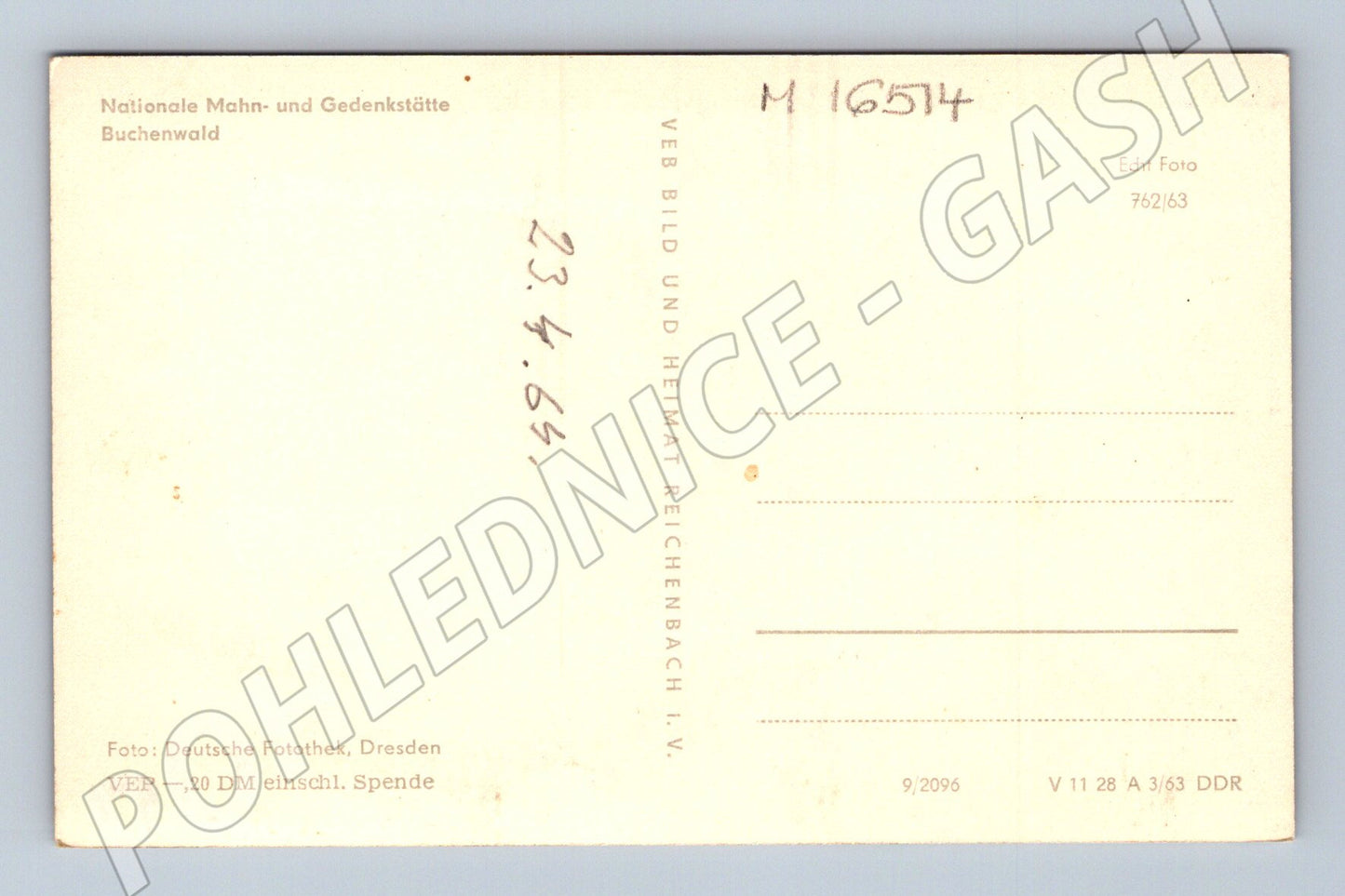 Pohlednice Památník Buchenwald DDR více záběrů nepoužitá (M16514)