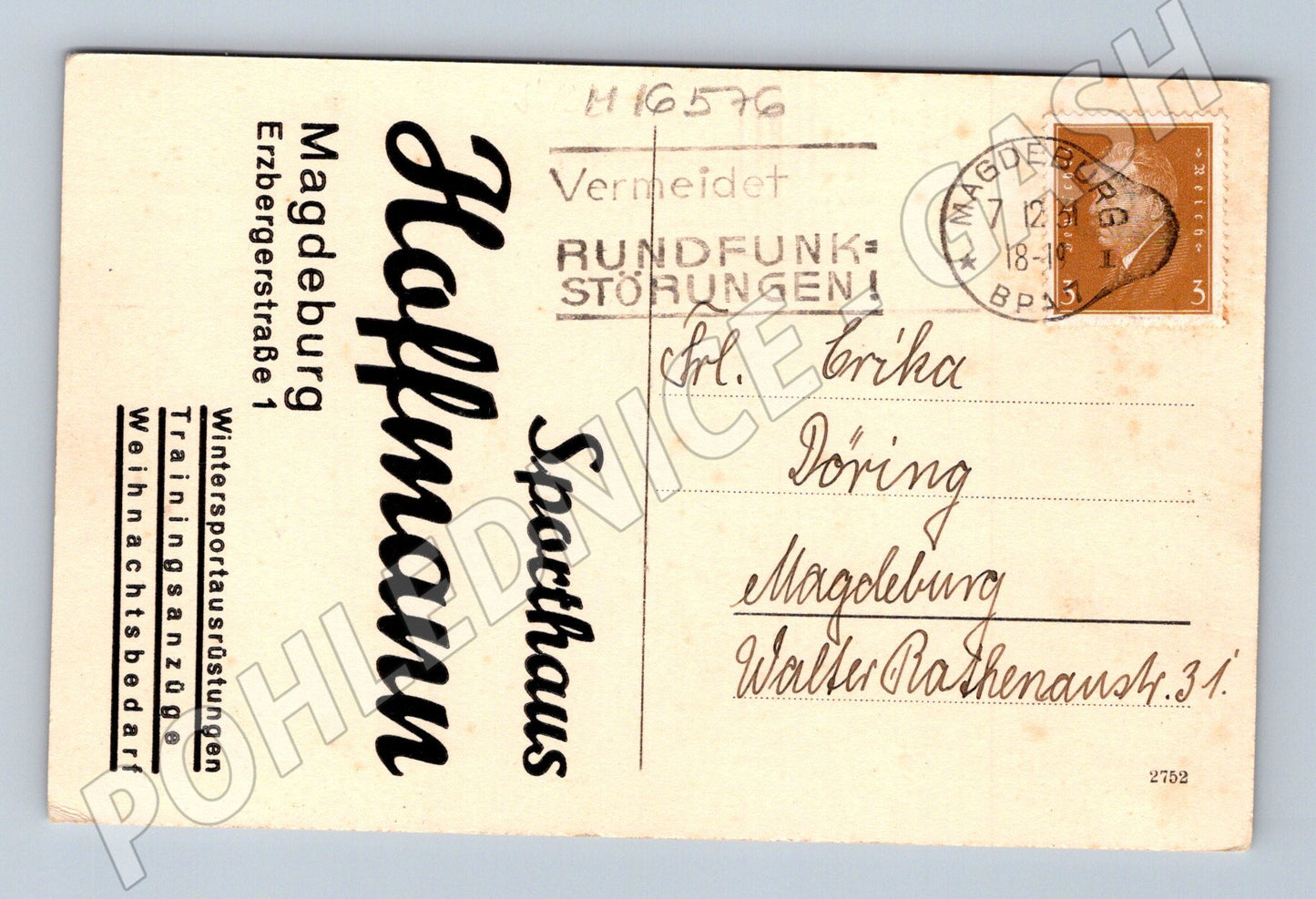 Pohlednice Magdeburg zimní krajina 1951 (M16576)