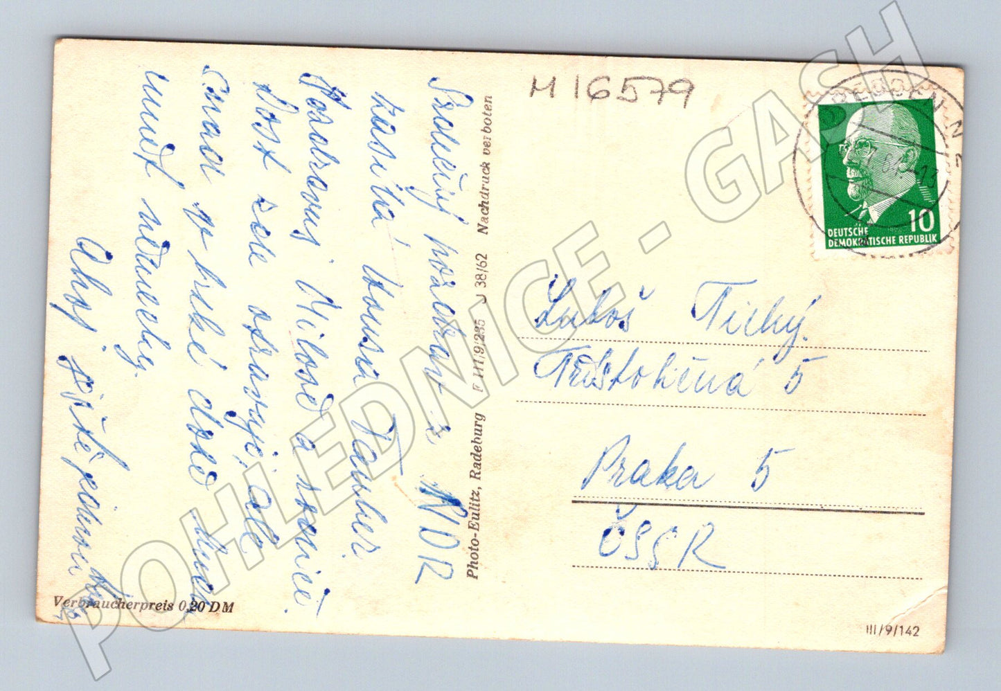 Pohlednice Medingen Kr Dresden NDR psaná (M16579)