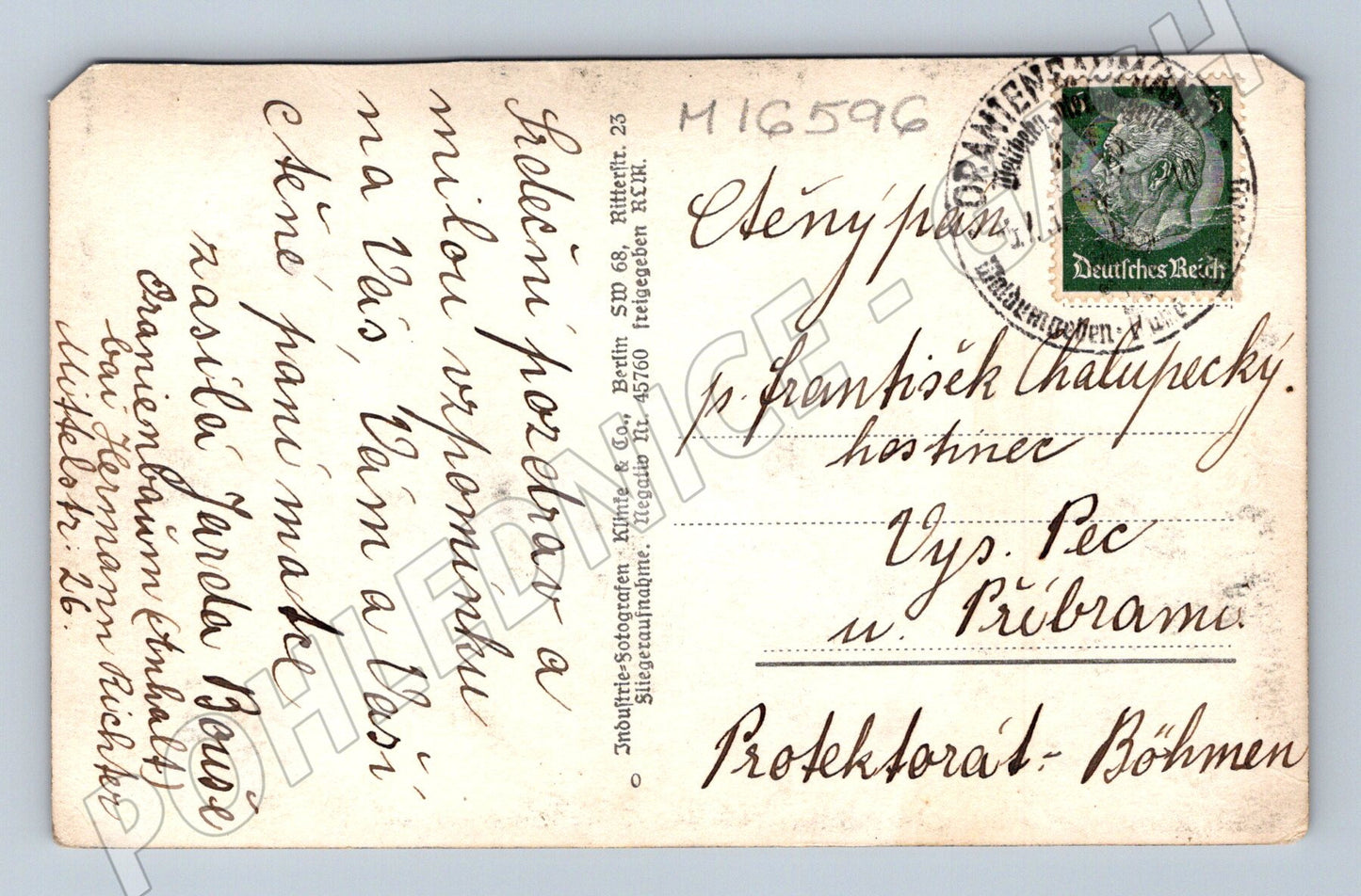 Pohlednice Oranienbaum zámek letecký pohled (M16596)