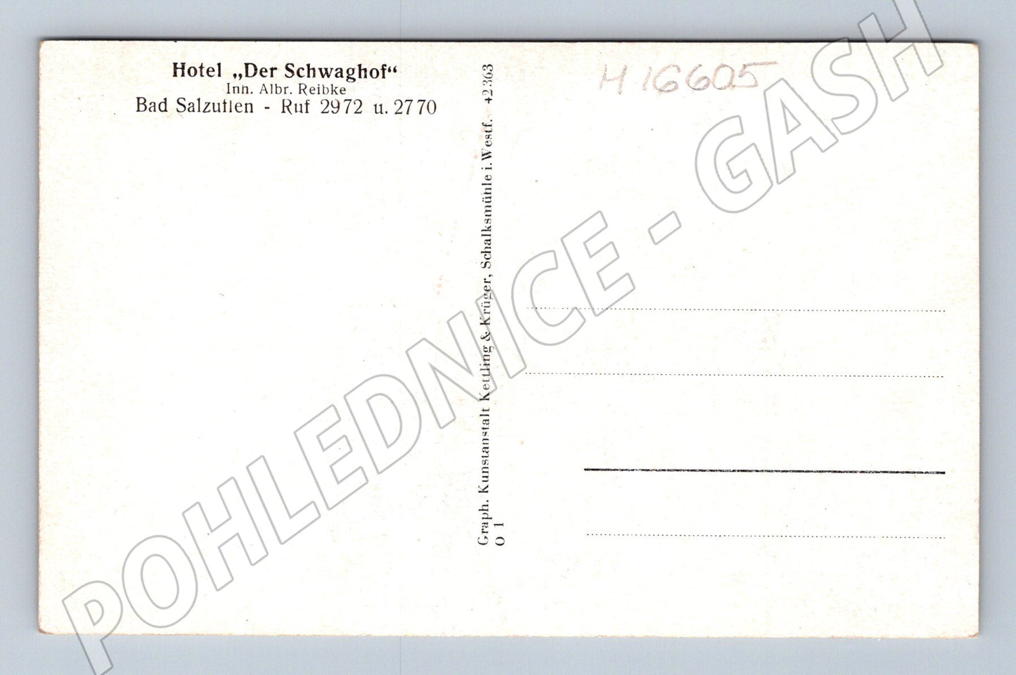 Pohlednice Bad Salzuflen Hotel Schwaghof (M16605)