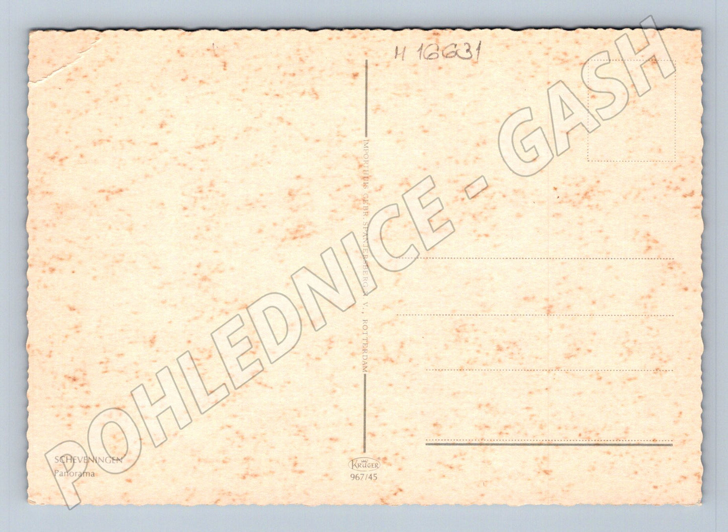 Pohlednice Scheveningen panorama pláž Nizozemsko (M16631)