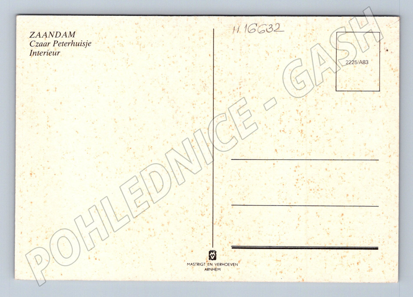Pohlednice Zaandam Czaar Peterhuisje interiér Nizozemsko (M16632)
