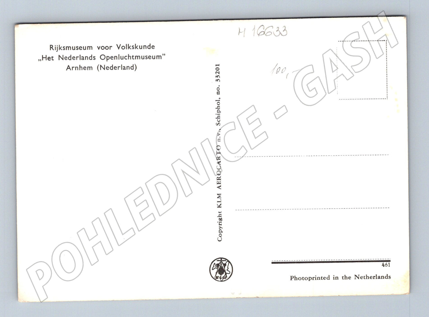 Pohlednice Arnhem Openluchtmuseum letecká Nizozemsko (M16633)