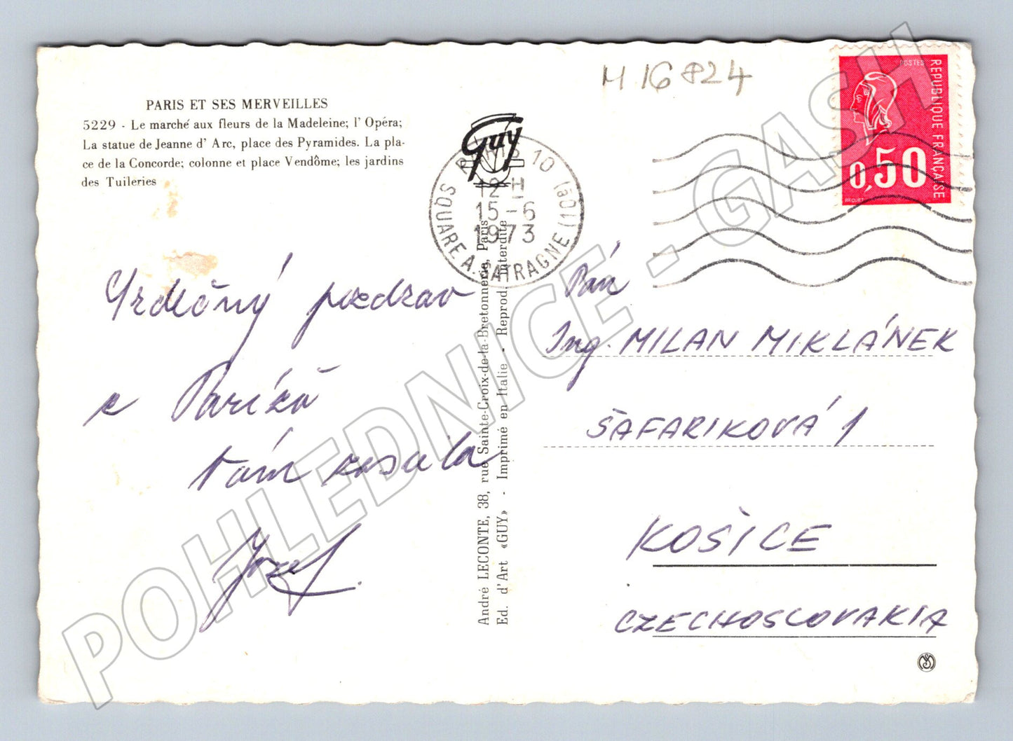 Pohlednice Paris et ses merveilles 1973 více záběrů (M16824)