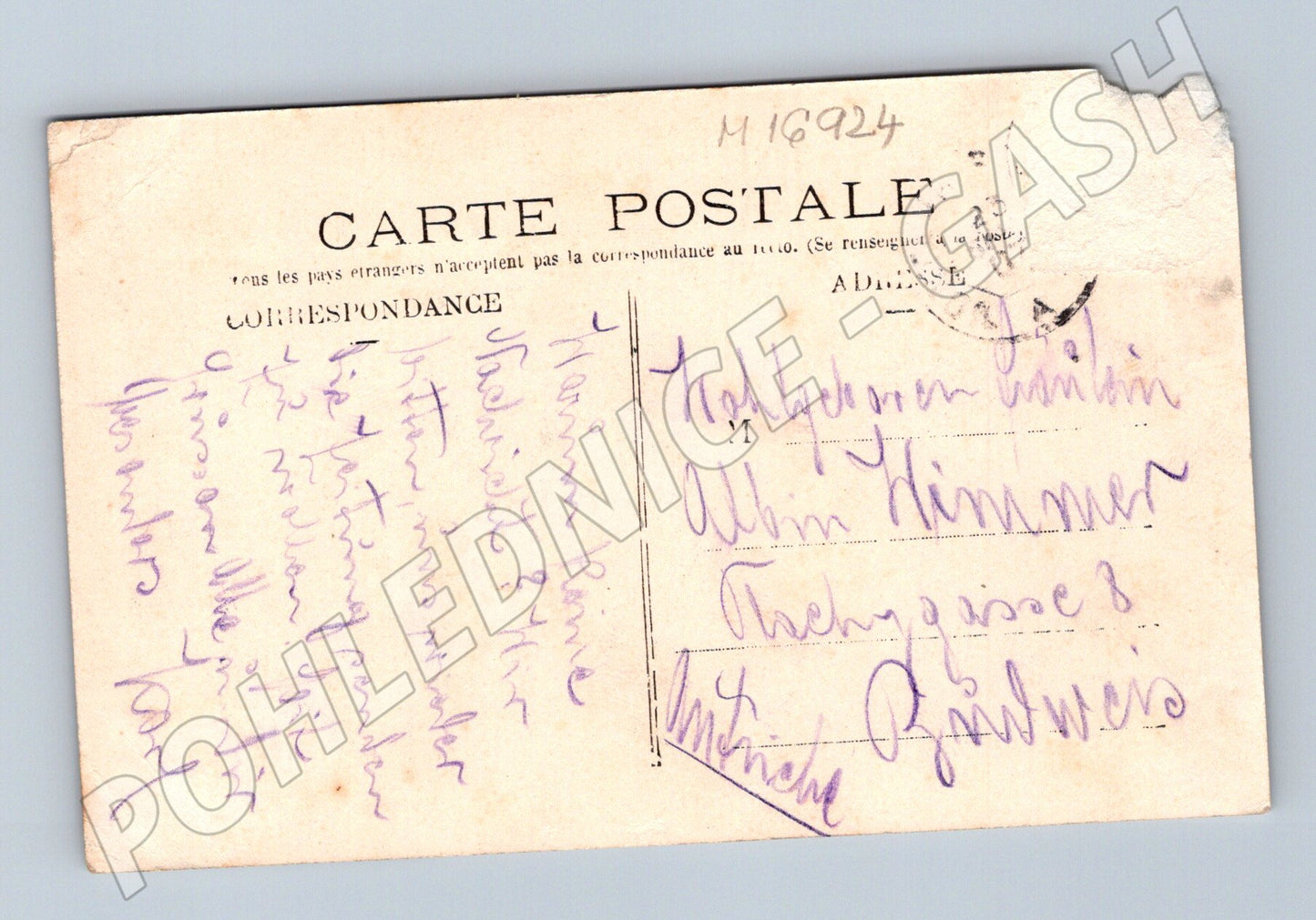 Pohlednice Ris Orangis kostel ručně psaná (M16924)