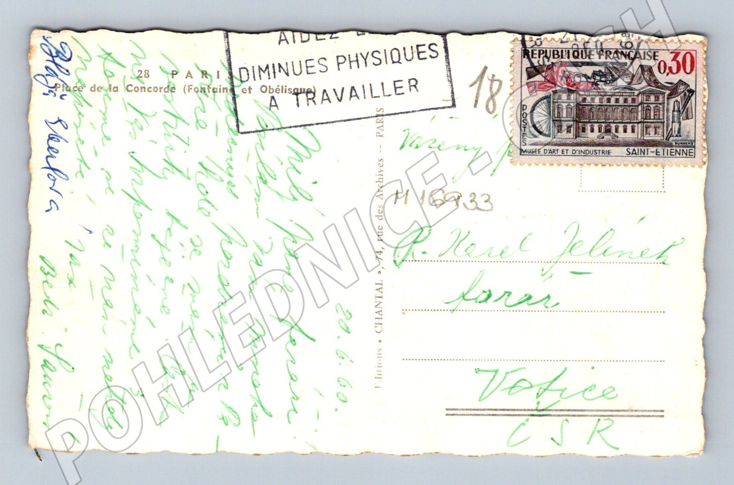 Pohlednice Paříž Place de la Concorde 1960 (M16933)