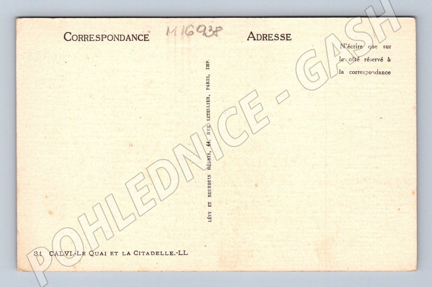 Pohlednice Calvi Korsika přístav citadela (M16938)