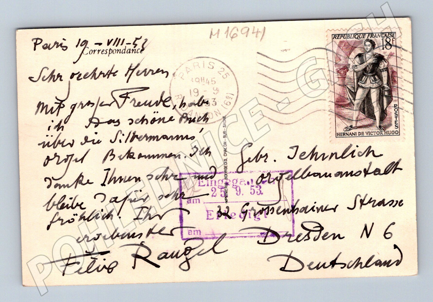 Pohlednice Tournus Eglise St Philibert 1953 (M16941)