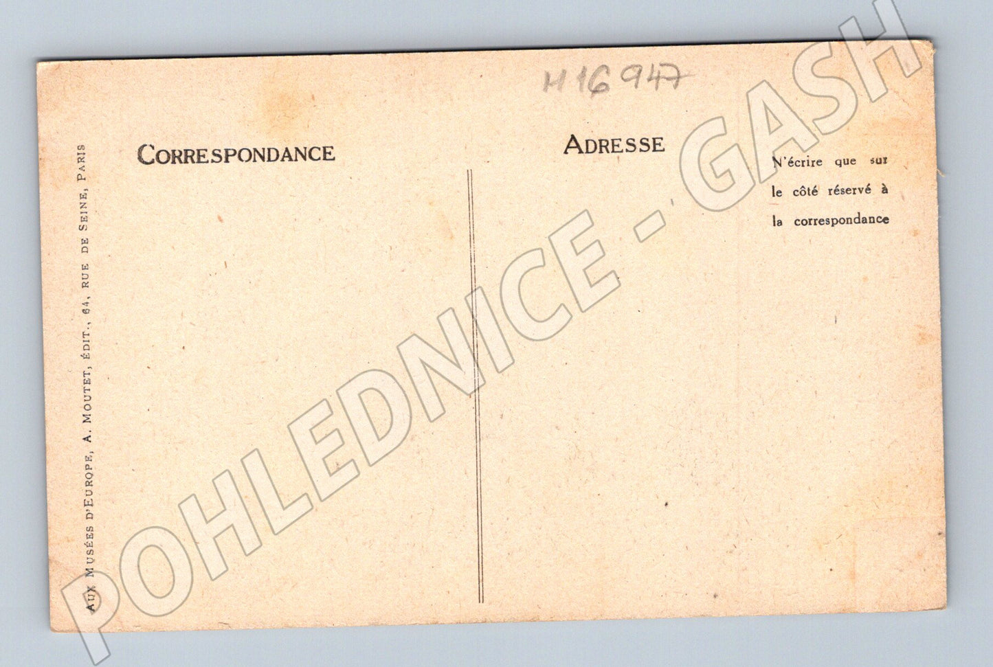 Pohlednice Musée Carnavalet Cornette intérieure (M16947)