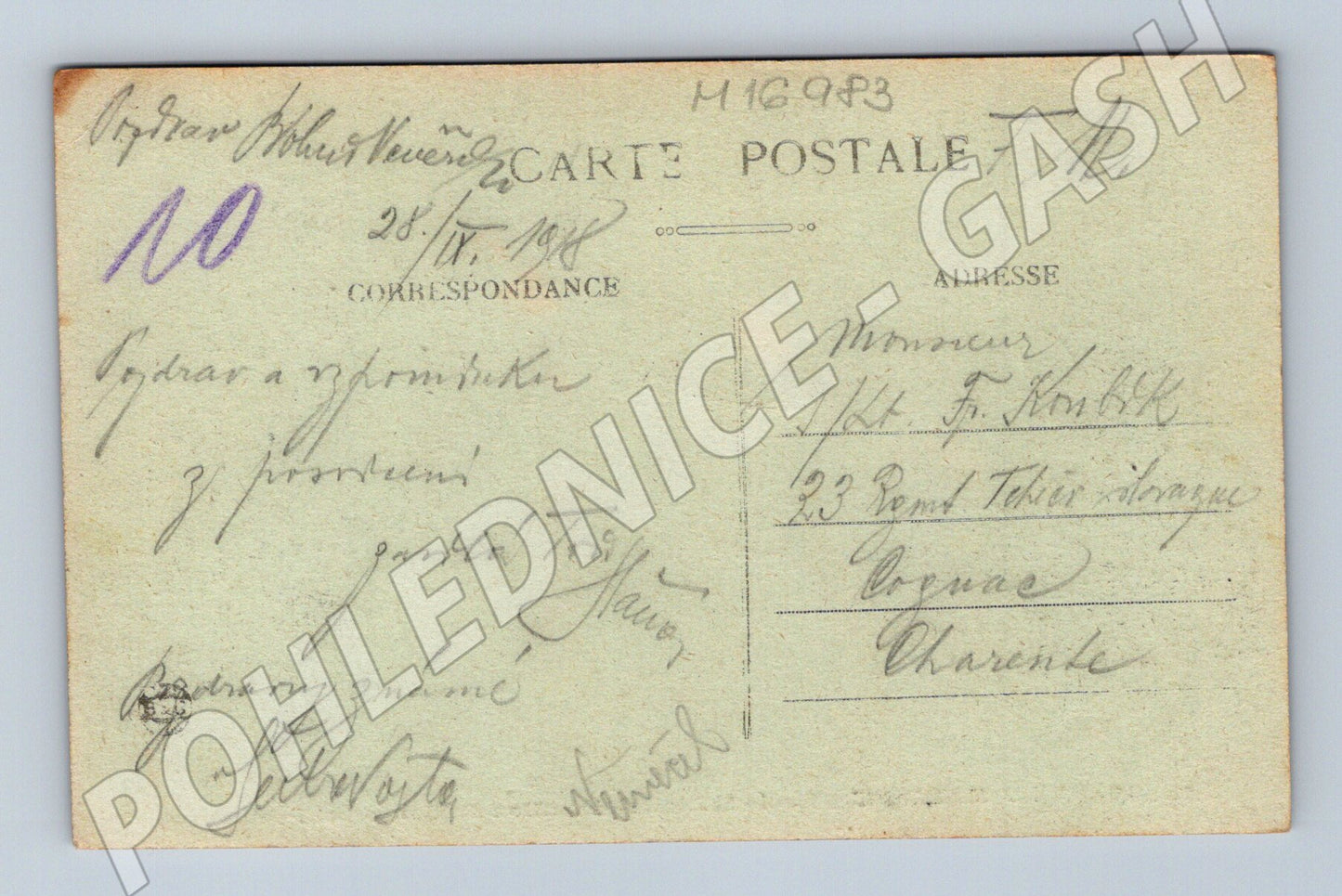 Pohlednice Saint Maixent Ecole Militaire 1918 (M16983)