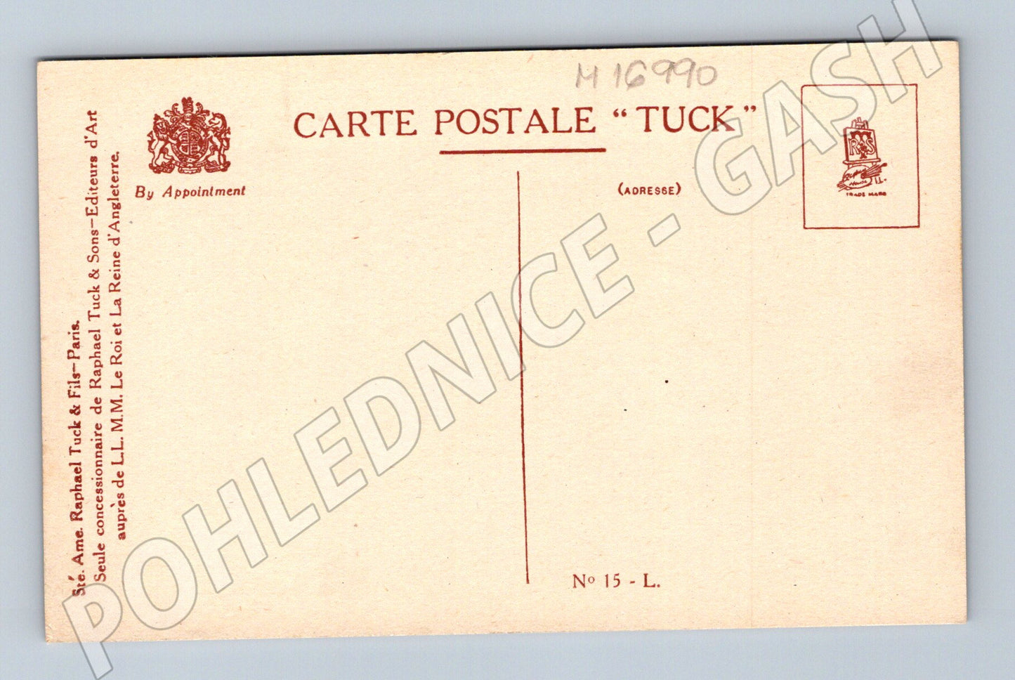 Pohlednice Paříž Trocadéro Tuck nepoužitá (M16990)