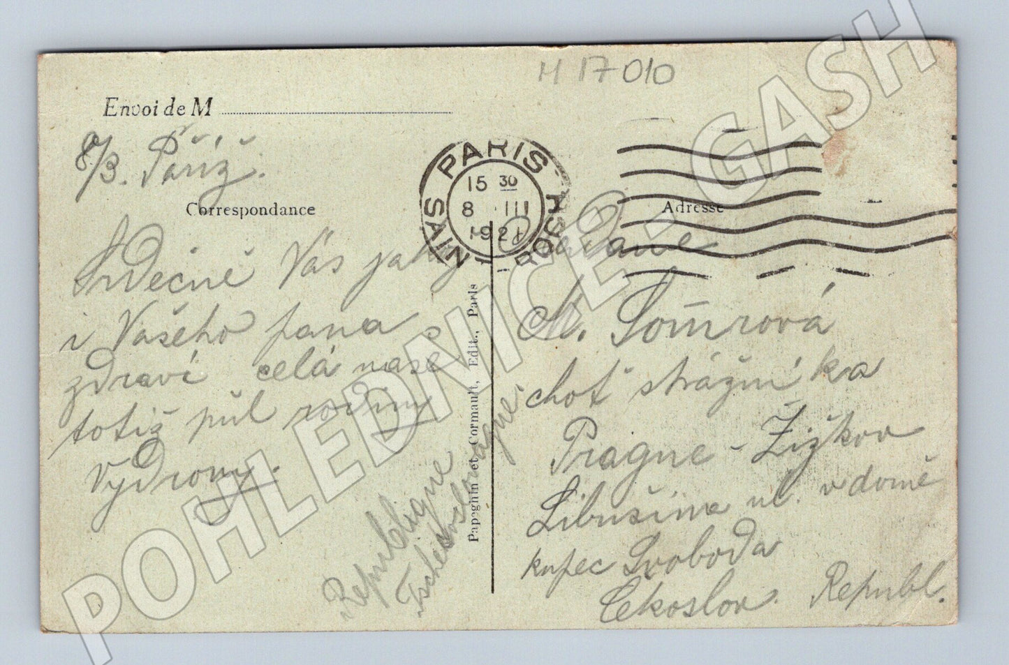 Pohlednice Paříž Bois de Boulogne 1920s (M17010)