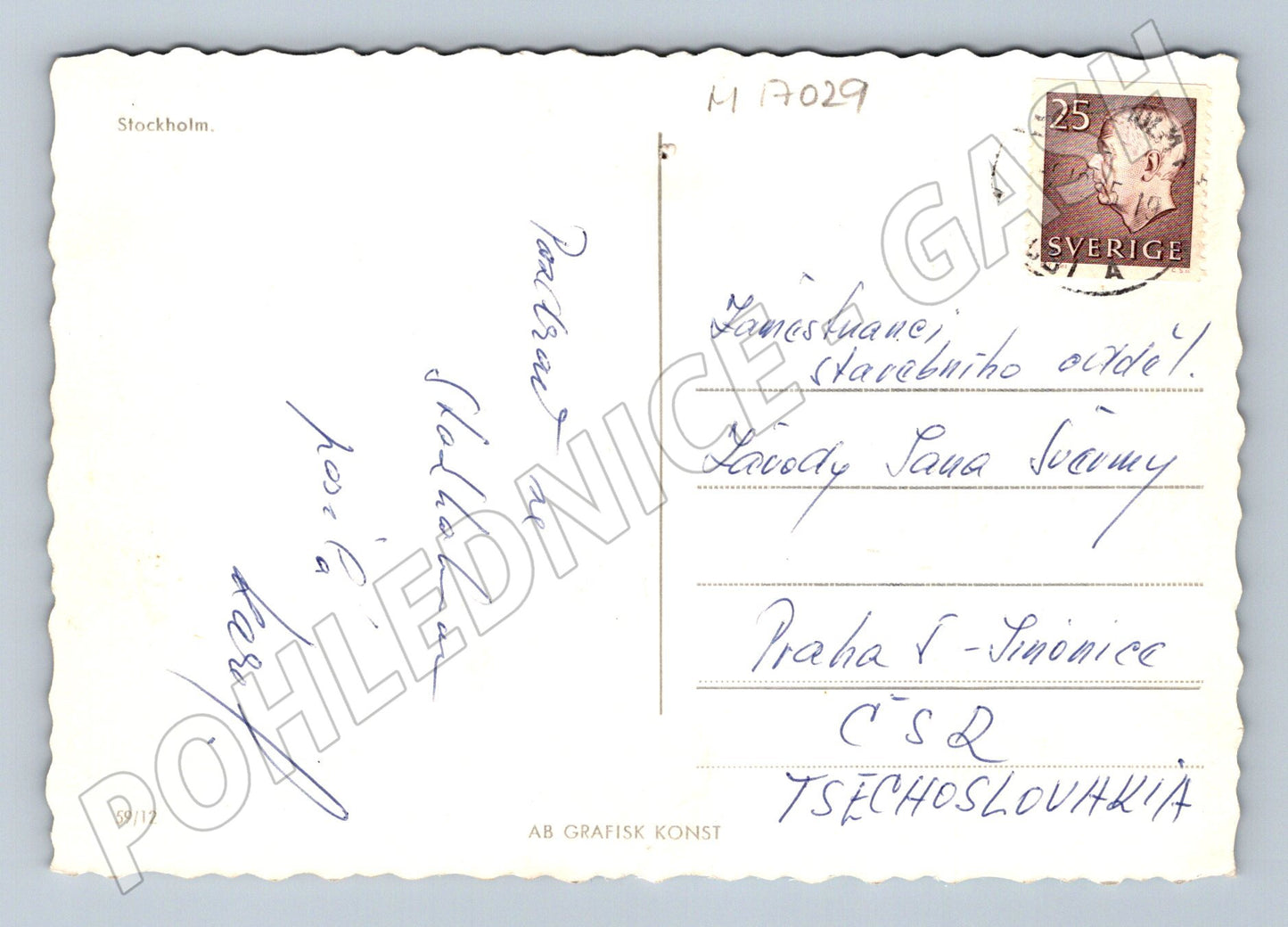 Pohlednice Stockholm vícefoto razítko (M17029)