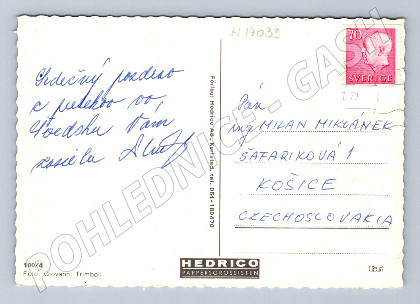 Pohlednice Karlstad 1972 barevná (M17033)