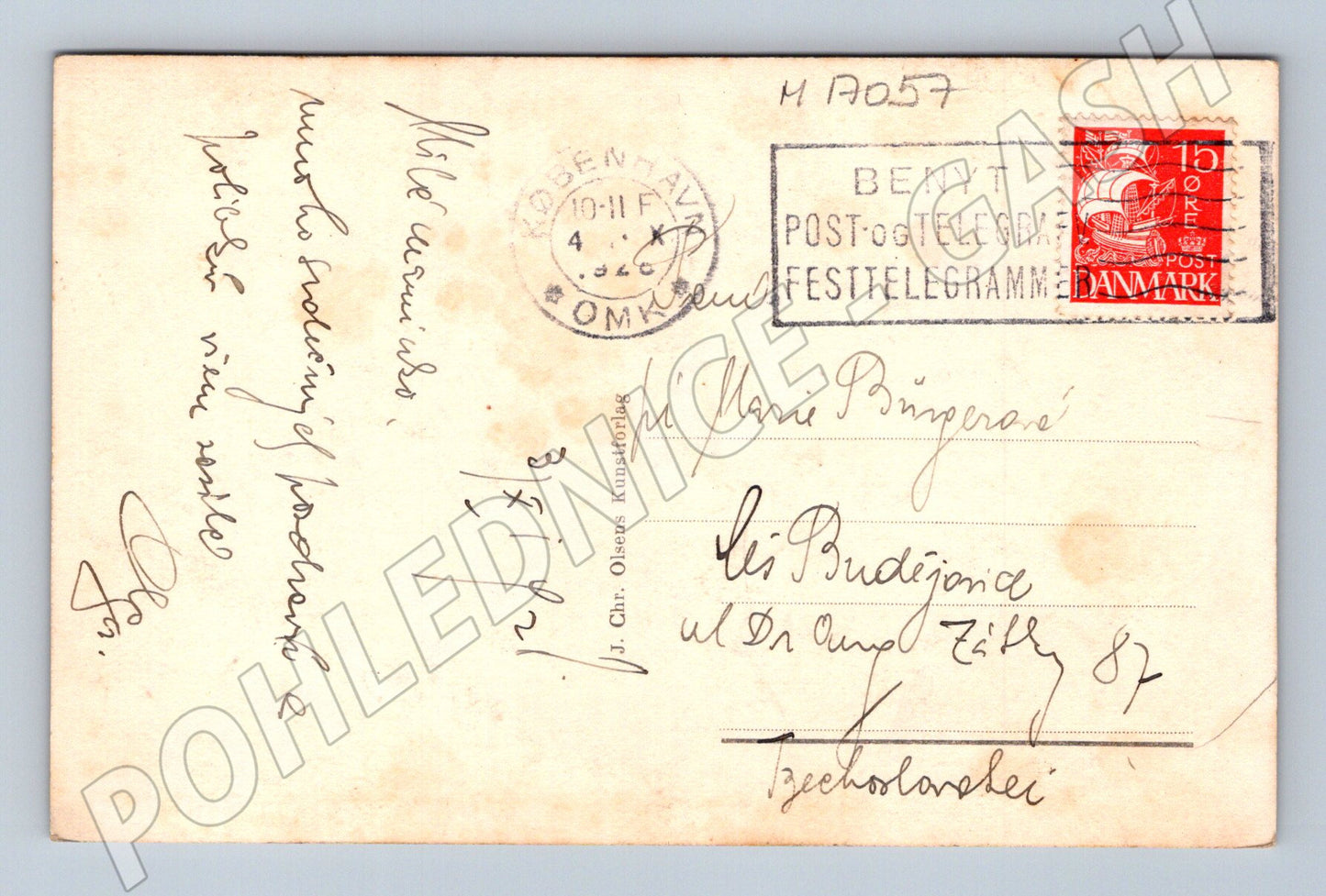 Pohlednice Kodaň radnice 1931 (M17057)