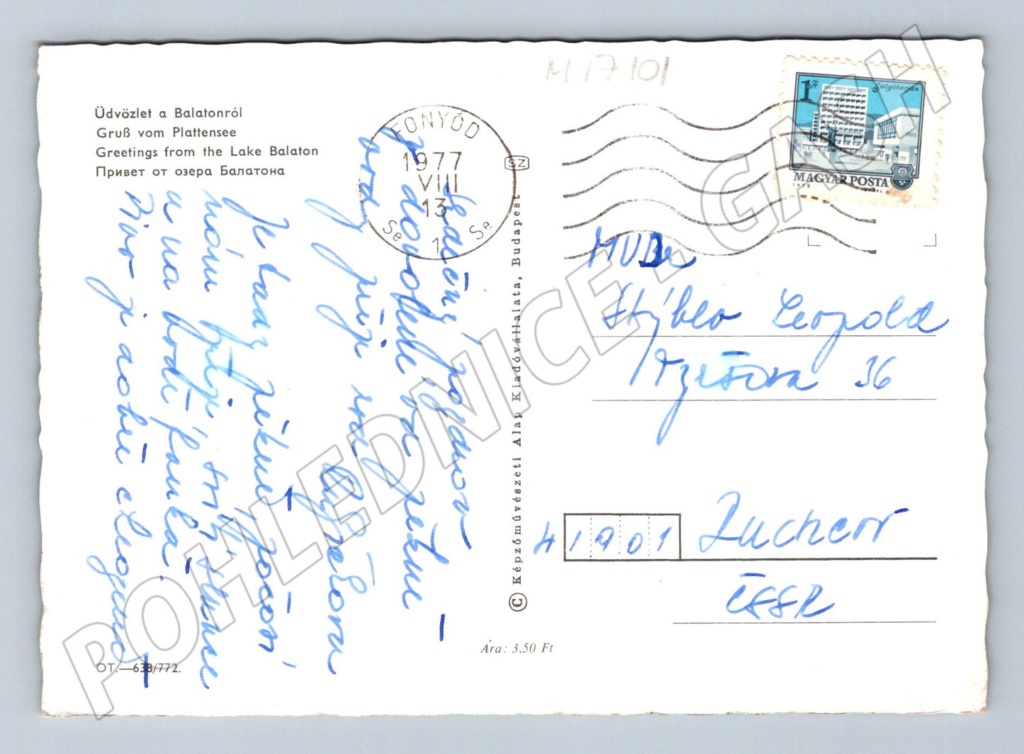 Pohlednice Balaton 1977 více záběrů (M17101)