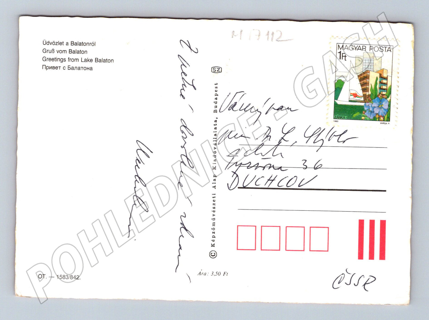 Pohlednice Balaton 80 léta zaslaná (M17112)