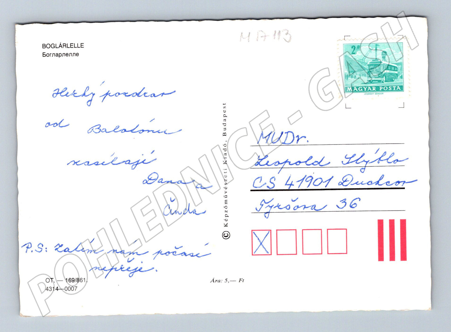 Pohlednice Boglárlelle Balaton (M17113)