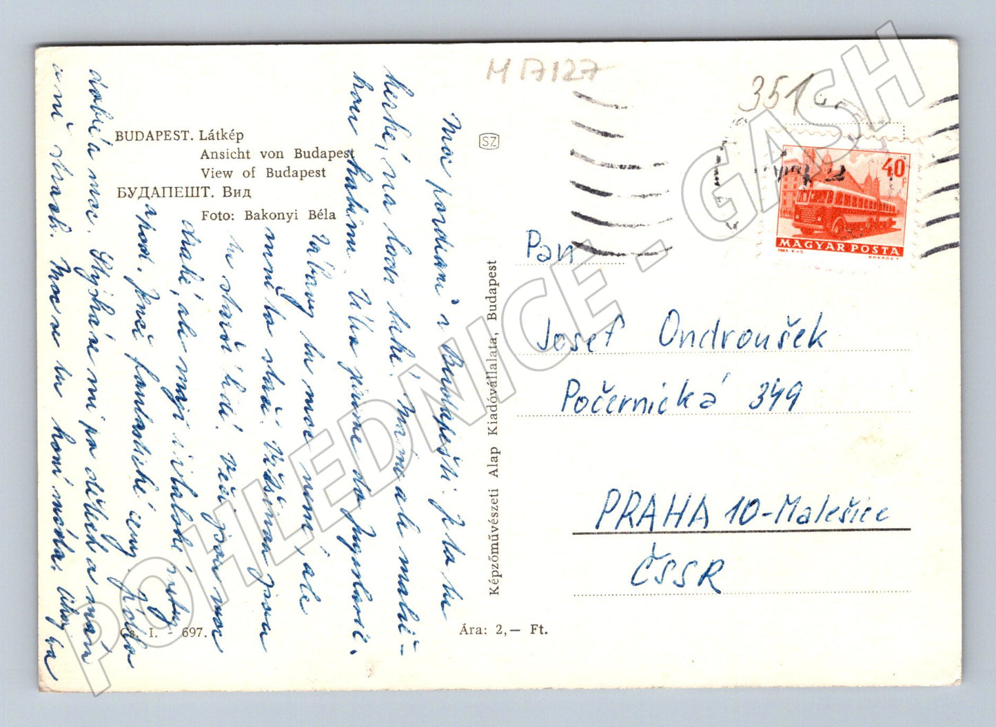 Pohlednice Budapešť panorama Dunaj (M17127)